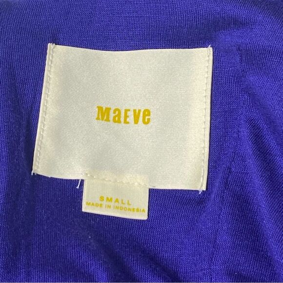 Anthroplogie Maeve Blue Ottoman Sleeveless Ruffle Sheath Dress Womens Size Small - Picture 3 of 16